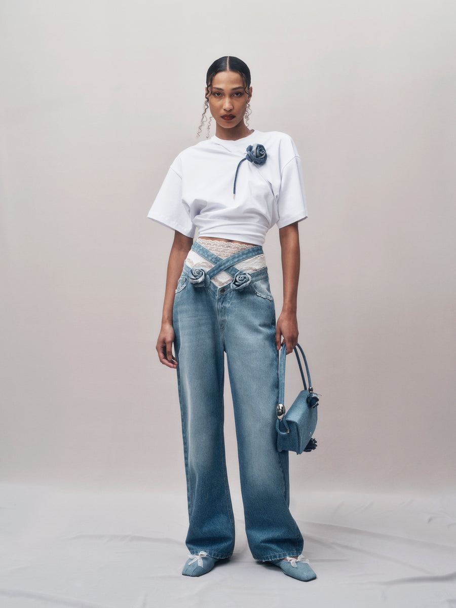 トップス rose プチローズレーストップス | axes femme | axes femme 公式オンライン